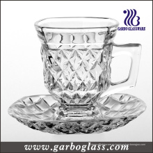 Taza de cristal de 5 onzas fijada para el té o el café (TZ-GB09D1405ZS)